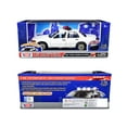 thumbnail image 4 of 2001 Ford Crown Victoria Police Car Plain White with Flashing Light Bar and Front and Rear Lights and Sounds 1/18 Diecast Model Car by Motormax, 4 of 4