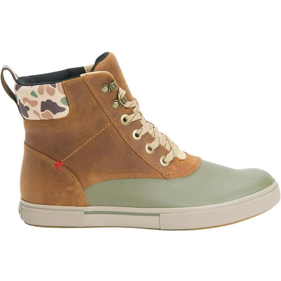 Men's Leather Lace Ankle Deck Boot