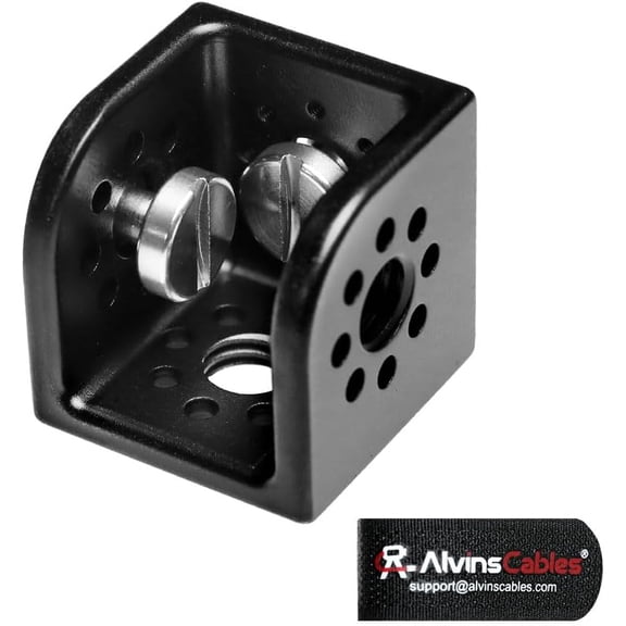 Alvin's Cables Extension Side Mounting Block with 3/8” Threads, 3-Port Square Mount for ARRI for Sony RED Camera Wireless Receiver-A0125