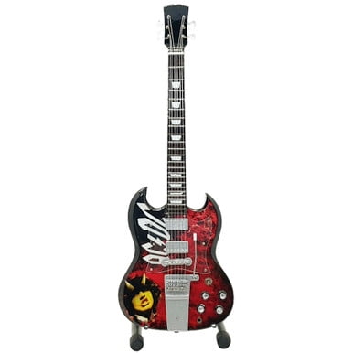 Angus Young AC/DC Tribute Epiphone SG SE Miniature Guitar Replica ...