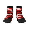 thumbnail image 7 of Women's Men's Red Camouflage Lightweight Ventilation Quarter Ankle Socks, 7 of 7