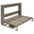 thumbnail image 5 of Queen Wall Murphy Bed with Storage Foldable Cabinet Bed with Vanity Desk Center Mirror and 2 Side Drawers for Small Spaces Distressed Gray, 5 of 9