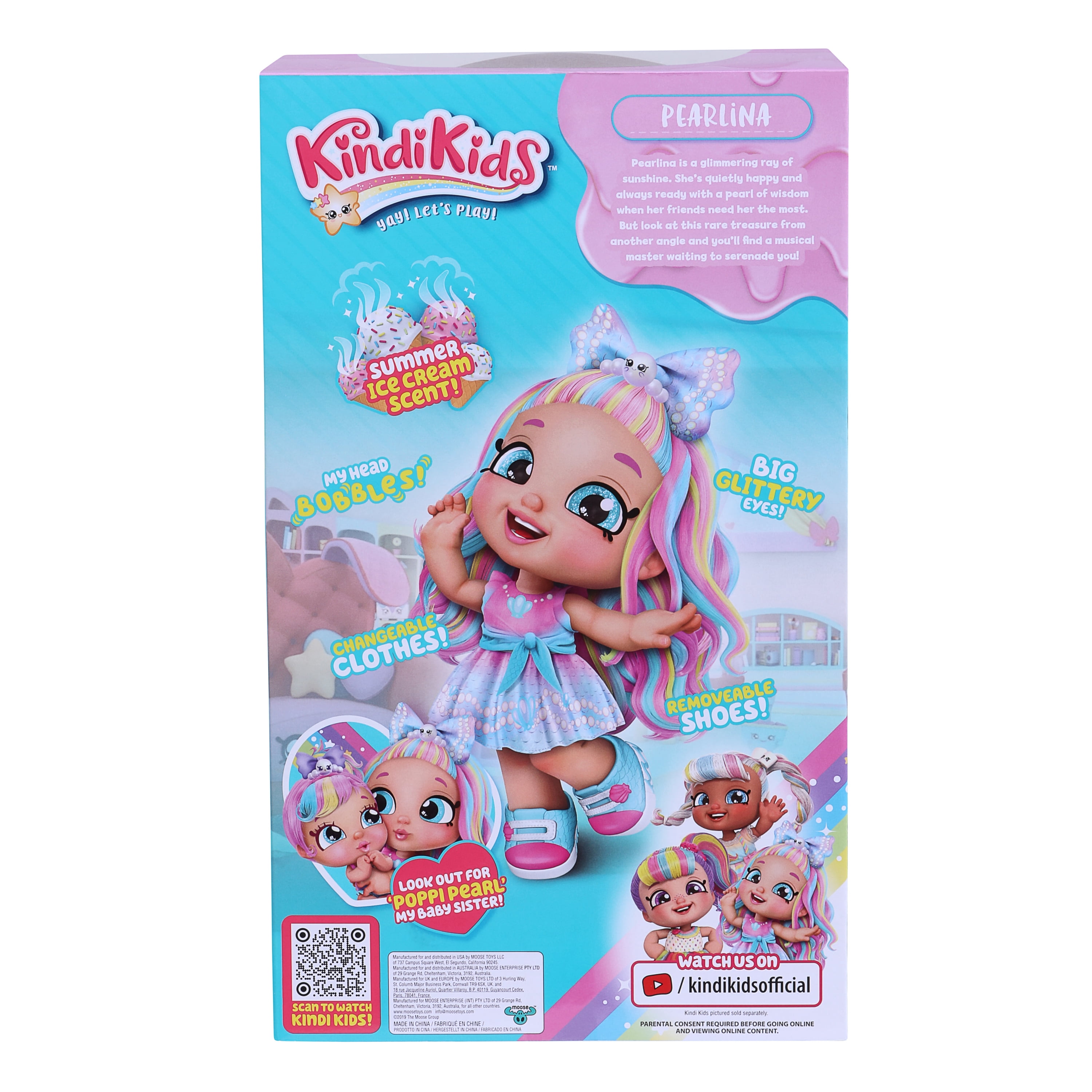 Kindi Kids, Scented Sisters 10 " Play Doll  Pearlina, Preschool, Girls, Ages 3+