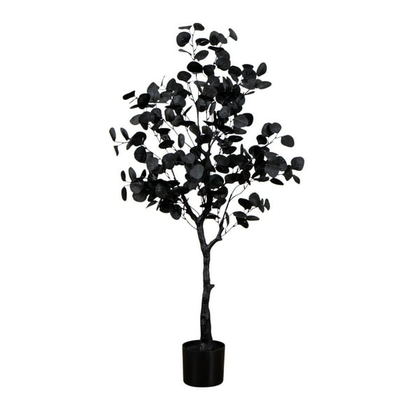 Nearly Natural Eucalyptus Halloween Artificial Potted Tree - 4' - Unlit