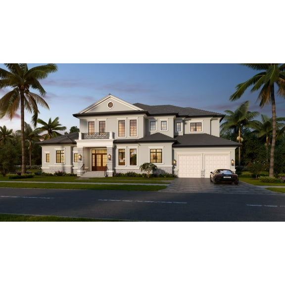 013-5444: Luxury Contemporary 5 Bed, 8 Bath Luxury Home Plan, 5444 Sq Ft: Full Blueprints with License to Build by Home Plan Marketplace - Lesuto