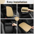 thumbnail image 3 of GHSDFBB Auto Center Console Pad, Universal Waterproof Car Armrest Seat Box Cover, Car Interior Accessories, Breathable Leather Auto Armrest Cover Protector for Most Vehicle, SUV, Truck, Car (Bei, 3 of 5