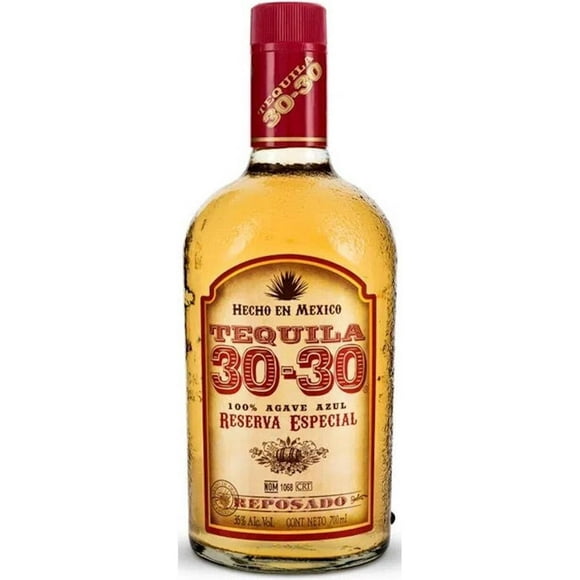 Paquete de 3 Tequila 30-30 Reposado 700 ml 30-30 Paquete de 3