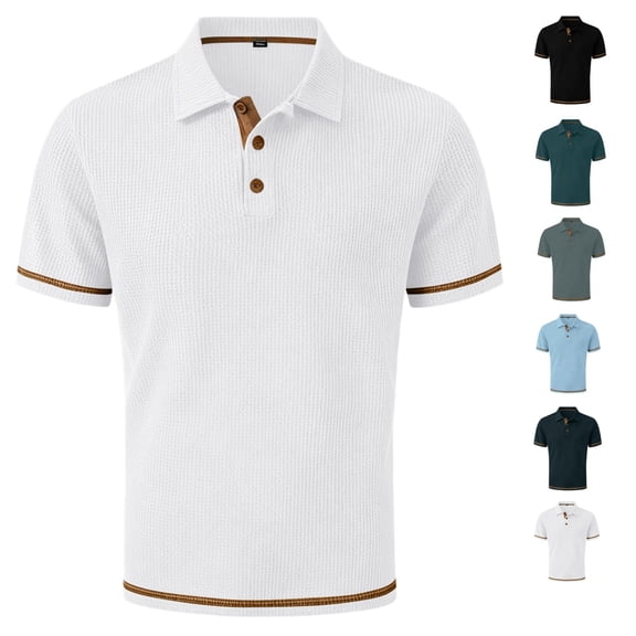 Polo Shirts for Men Silk Mesh Short Sleeve Moisture Wicking Performance Wrinkle-Resistant Business Casual Golf Shirt