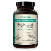 NatureWise Womens Stress Support Multivitamin & Minerals Whole Food Complex with Sensoril Ashwagandha, Probiotics for Energy, Focus, Mood Balance (Packaging May Vary) (1 Month Supply 