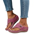 thumbnail image 3 of Yuanlong Womens Sandals Hollow Arch Support Flip Flops Summer Comfortable Dressy Casual Beach Sandals, 3 of 9