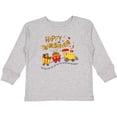 thumbnail image 3 of Inktastic Happy Thanksgiving Turkey Train with Food Boys or Girls Long Sleeve Toddler T-Shirt, 3 of 5