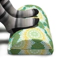thumbnail image 3 of Ethnic Foot Rest, Mandala Inspired Silhouettes Concentric Motifs, Non-Slip Backing Adjustable Ergonomic Memory Foam Leg Support for Office, Green Mustard White, by Ambesonne, 3 of 5