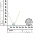 thumbnail image 6 of Gem Stone King 14K Yellow Gold Sky Blue Topaz Pendant Necklace for Women | 4.77 Cttw | Gemstone November Birthstone | Round 10MM | With 18 inch Chain, 6 of 6