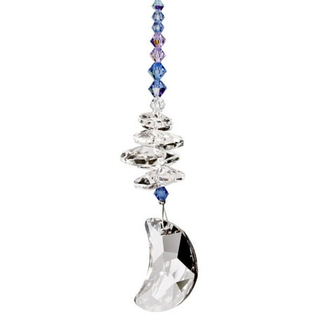 Glass Serenity Suncatcher - Woodstock Rainbow Makers Crystal Brilliance Cascade Crescent Moon Suncatcher