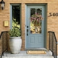 thumbnail image 2 of Clearance!Spring Artificial Flowers,Wildflowers Door Hanging Basket Wreath Home Outdoor Indoor Window Festival Wreath for Front Door for Porch Farmhouse Wedding Home Decor(15.8"*9.9"), 2 of 8
