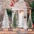 thumbnail image 5 of HIAKDOFT 16pcs Small Tree Decoration Scenery Model Tree Flocked Snowflake Landscape Enhancement Crafters Christmas, 5 of 5
