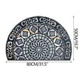 thumbnail image 2 of ​​Bohemian Semi-Circle Doormat 16x24in | Non-Slip Crystal Velvet Entry Rug | Boho Style Floor Mat | Waterproof Front Door Welcome Mat(H), 2 of 5