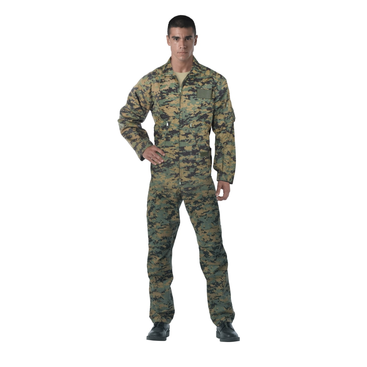 Mens Woodland Digital Camo Air Force Style Flightsuit, Coverall