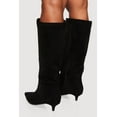 thumbnail image 3 of Women's Side Zip Pointed Toe Kitten Heel Knee High Boots, 3 of 3