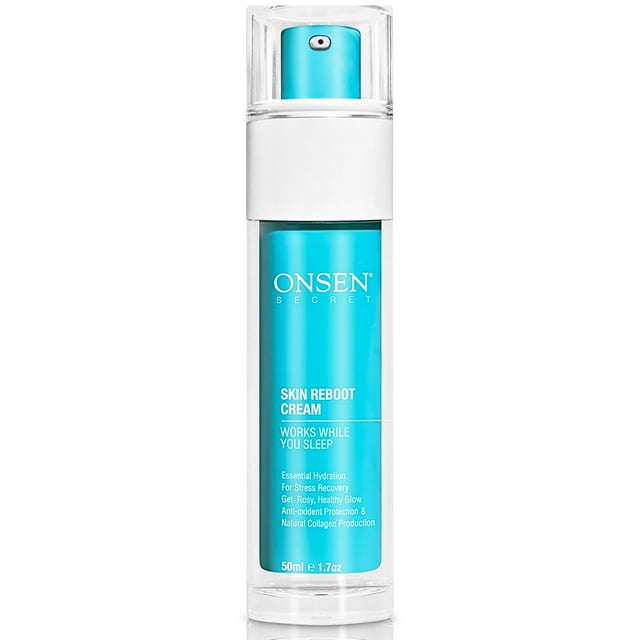 Crema de reinicio de la piel secreta Onsen | Crema de noche de colágeno de hidratación esencial para mujeres Crema antienvejecimiento y arrugas para mujeres | Crema facial de noche reafirmante para la