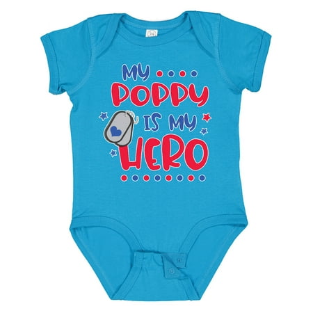 

Inktastic Memorial Day My Poppy is My Hero Gift Baby Boy or Baby Girl Bodysuit