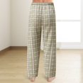 thumbnail image 3 of Lisingtool pants for women women casual plaid pajama pants soft pants loose homewear sleepwear pants green, 3 of 9