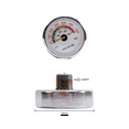 thumbnail image 2 of 33mm 6000Psi/400Bar 1/8NPT Thread Back Axial Connection Gas Pressure Gauge, 2 of 6