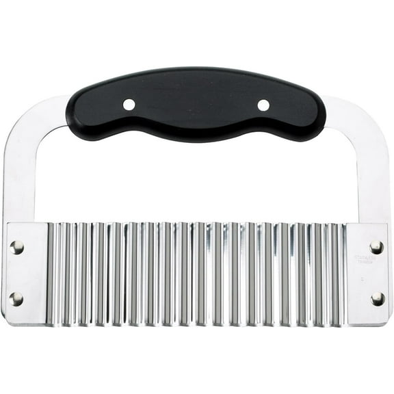 Crinkle-Cut Wave Slicer French Fry Vegetable Cutter, Stainless Steel Blade, For Waffle Fries Chips Decorative Vegetables Holiday Meal Prep And Baby-Led Weaning