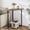 Gray, variant on VECELO 22.4" Small Corner Table, Space Saving Triangle Vanity Desk, Computer Desk with Sturdy Steel Frame, Brown