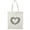 Natural, variant on Flower Heart Art Tote Bag - Image by Shutterstock, One Size Cotton Canvas Tote Bag