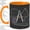 Orange, variant on Chalkboard Geometry Accent Mug, 11oz Ceramic Coffee Cup for Math Teachers