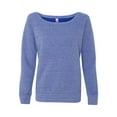thumbnail image 2 of Bella - Ladies' Triblend Wideneck Sweatshirt, Blue M, 2 of 3