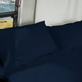 thumbnail image 3 of 6 Piece Zipper Sheet Set, California King Size 8 Inch Deep Pocket, 800 TC, Solid Navy Blue Color., 3 of 9