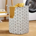 thumbnail image 3 of Dsscvnef Cetacean Pattern Laundry With Handles Blanket Storage With Houndstooth Foldable Fabric Bedroom Hamper Dirty Clothes Hamper for Living Room Baby Room, 3 of 5