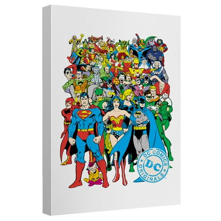 Dc Comics The Whole Gang Canvas Wall Art With Back Board Com Dc Comics The Whole Gang Canvas Wall