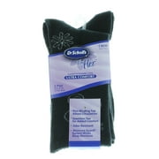 2 Pairs Womens Black Crew Socks For Her Ultra Comfort Size 4-10