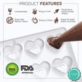 thumbnail image 3 of O'Creme Clear Polycarbonate Chocolate Mold Heart, 3 of 7