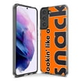 thumbnail image 3 of MUNDAZE Samsung Galaxy S20 Ultra Shockproof Clear Hybrid Protective Phone Case Orange Clear Funny Text Quote Snack Cover, 3 of 5