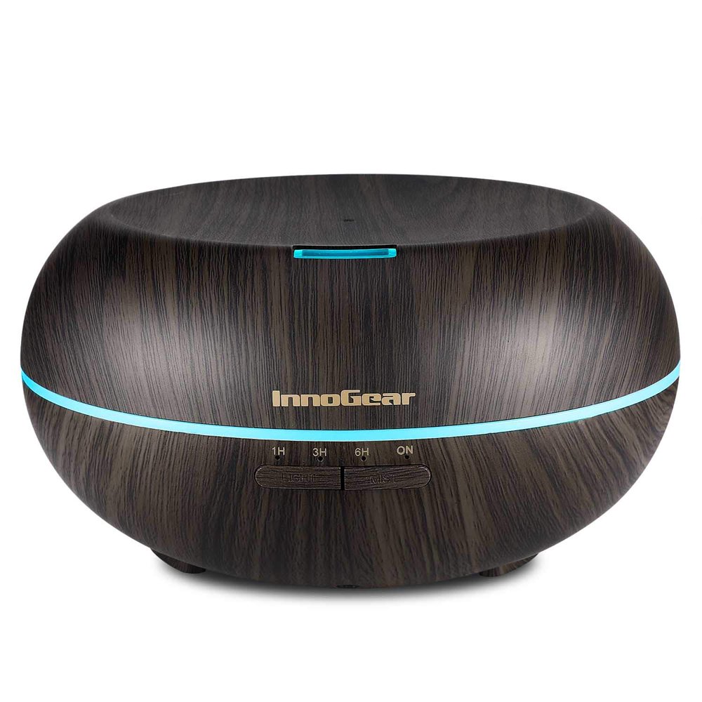 InnoGear 500ml Aromatherapy Essential Oil Diffuser Wood Grain
