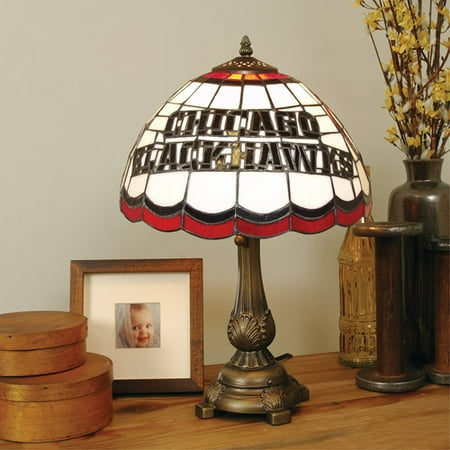 NHL Stained Glass Tiffany Table Lamp - Chicago Blackhawks