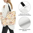 thumbnail image 3 of Bingfone Canvas Tote Bag for Women with Inner Pocket Aesthetic Cute Shopping Tote Bags Reusable Grocery Bags- UAE Travel1, 3 of 8