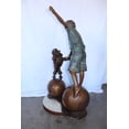 thumbnail image 5 of Nifao Boy and poodle balancing circus stars bronze statue – Outdoor Garden Decor Sculpture, 38"L x 27"W x 55"H, 5 of 11