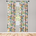 thumbnail image 3 of Ambesonne Vintage Butterfly Curtains, Scripts and Wings, Pair of 28"x84", Champagne Multicolor, 3 of 5