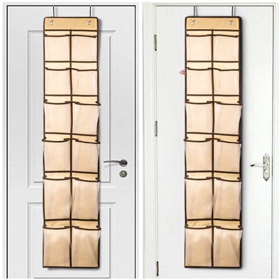 Specollect Over the Door Shoe Organizer, 12 Large Breathable Mesh Pockets, Space Saving Hanging Storage Holder, Closet Rack Hanger Holds, Hangs on Closets for Shoes, Accessories