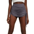 thumbnail image 2 of Pantalons pour Femmes Jupe Courte Blanche à Cordon Latéral Extensible Froncée Jupe Courte Décontractée pour Femmes, 2 of 4