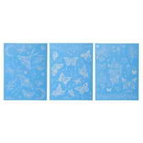 Unique Bargains 3 Pcs Luminous Fake Tattoos Butterfly Pattern Temporary Tatto for Adult Fluorescent Blue