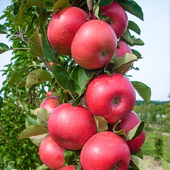 Tasty Red Urban Apple Live Potted Deciduous Standard Fruiting Tree, 2 to 4 feet tall 1 Pack