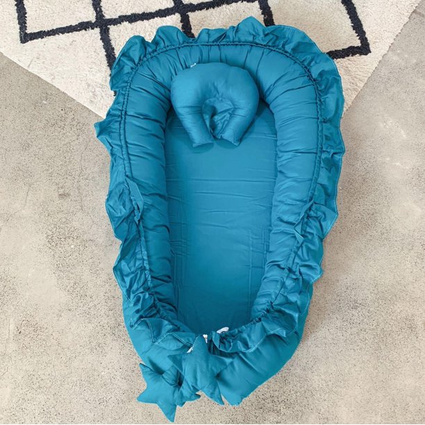 Nido de dormir extraíble para cama de bebé, cuna con almohada, corralito de viaje, colchón de cuna para niños pequeños Fivean unisex