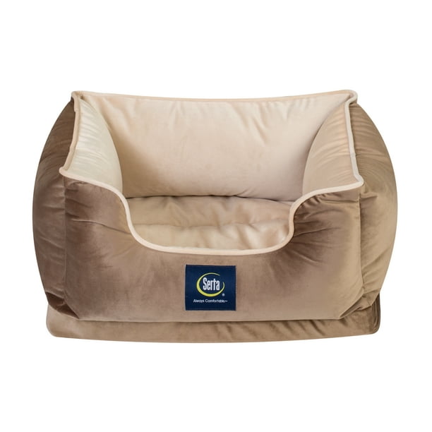 Serta Ortho Cuddler Pet Dog Bed, Medium, Brown