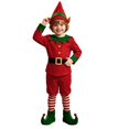 thumbnail image 3 of PMVFHDE Kids Unisex Christmas Elf Costume Set Cute Costume Set for Holiday Party Role Play Dress up Festive Cosplay, 3 of 5